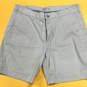 Izod Gray Flat Front Chino Shorts